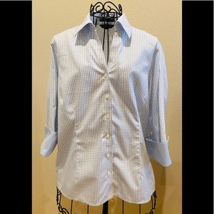 Lands End No Iron Pinpoint Oxford Shirt